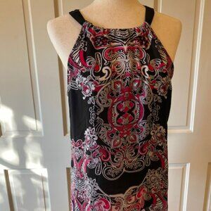 Nicole By Nicole Miller Top, Black w/ Fushia